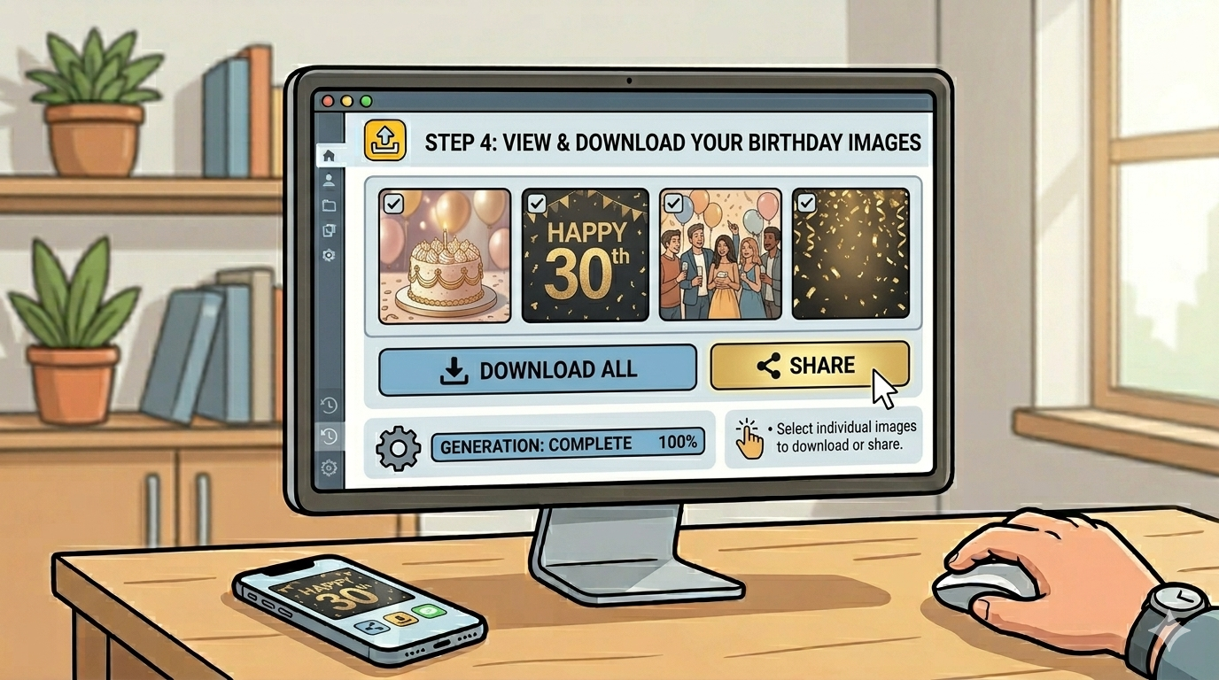 Use the final birthday images